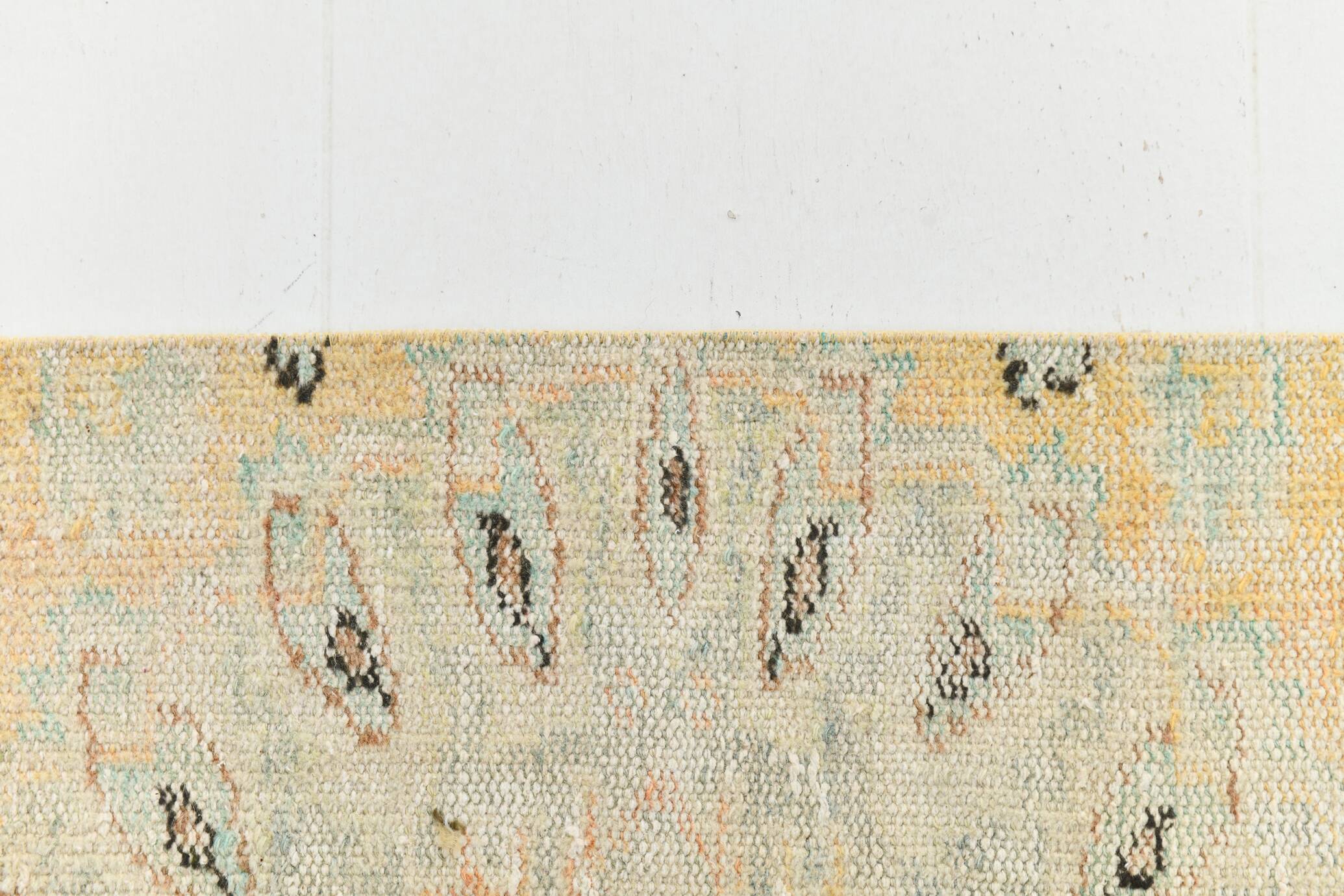 3x9 Beige & Yellow Turkish Vintage Runner Rug, 80x281Cm SK 23538