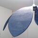 Large hanging flower petals vintage basketry