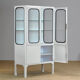 Vintage Glass And Iron Medical Cabinet, 1970s