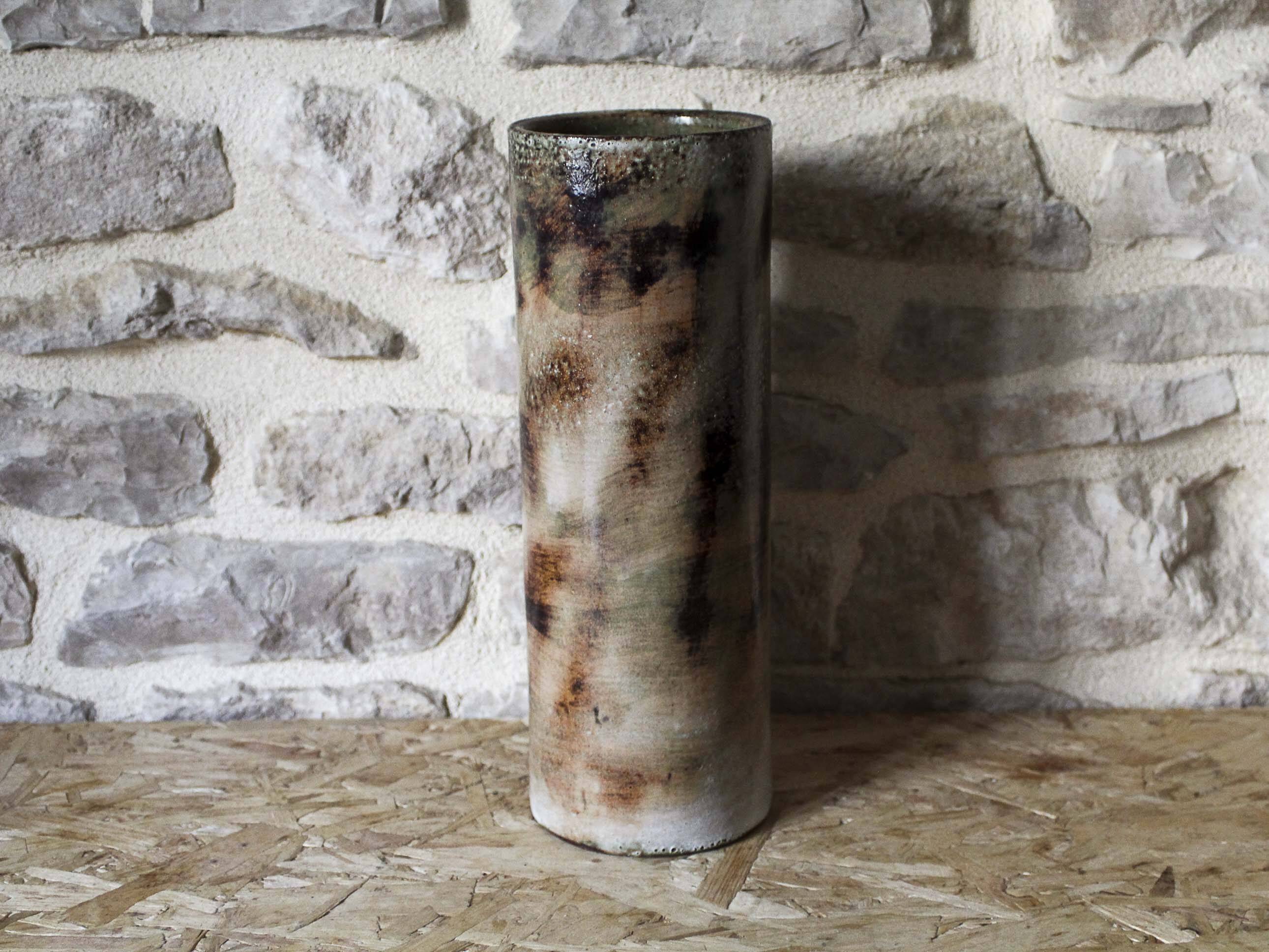 Olivier Pettit ceramic scroll vase