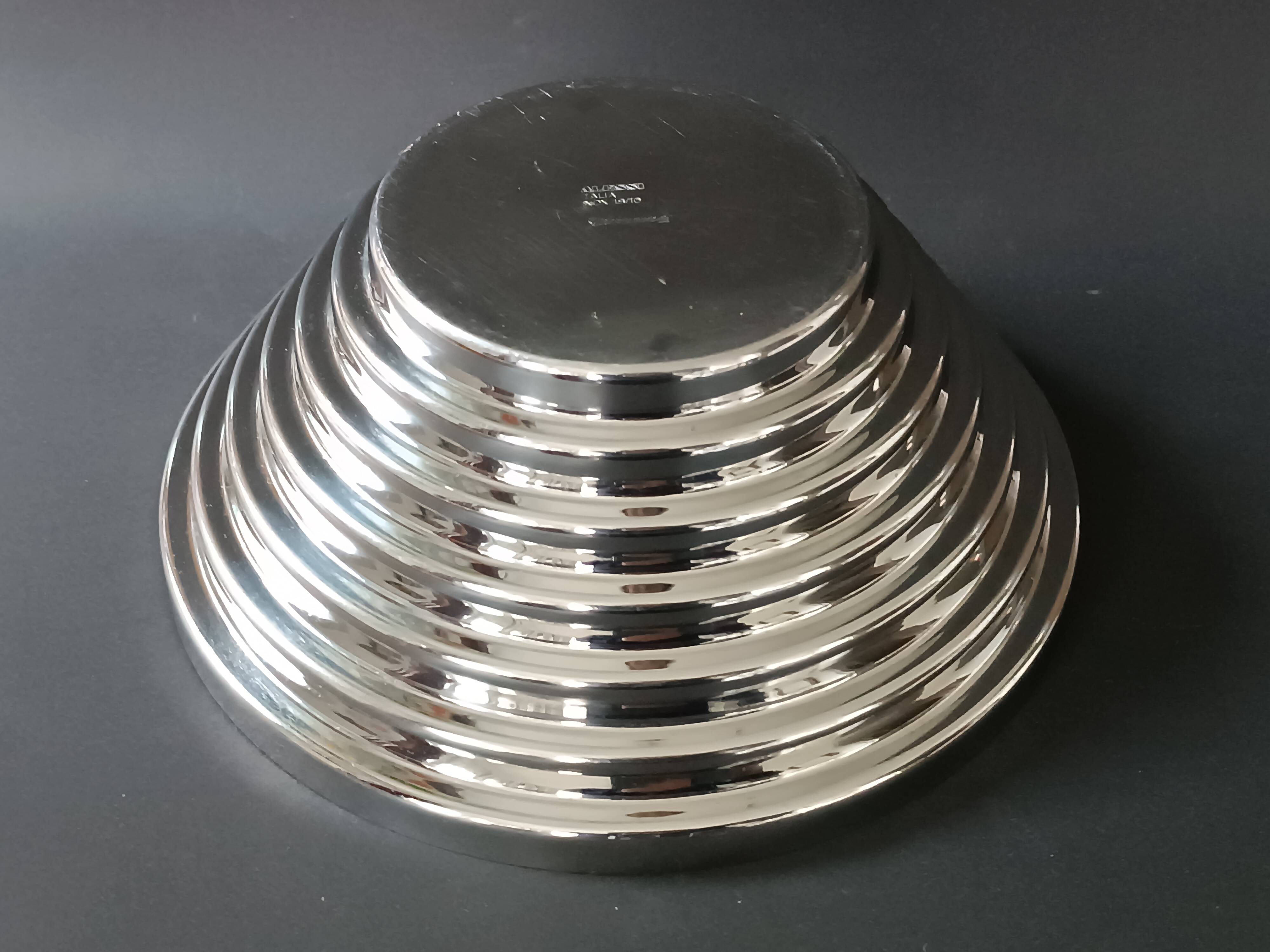 Corbeille Maya vintage par Giulio Confalonieri pour Alessi