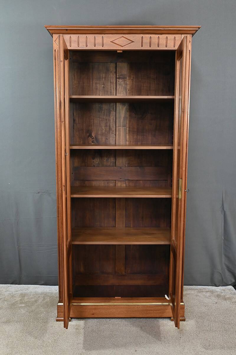 Small Glass-fronted Mahogany Bookcase, Louis XVI style – 1930