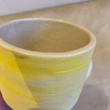 Yellow stoneware coffee set