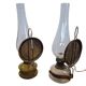 Coppia di Lampade Vintage DITMAR – Antiche Lampade a Olio Elettrificate con