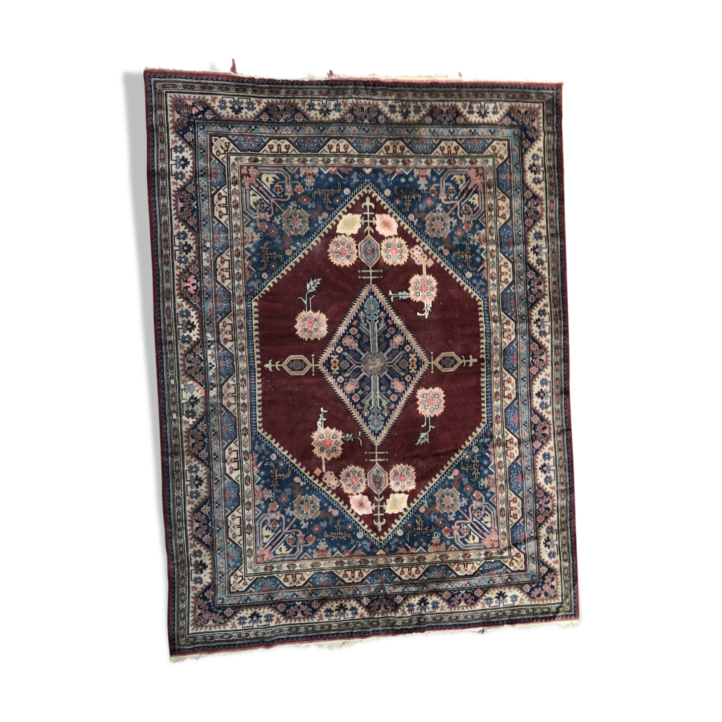 Large carpet old sinkiang done hand 268 x 360 cm