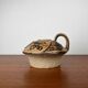 Mushroom-shaped ceramic candlestick from mid-century by Haico Nitzsche for Søholm, 1960s.