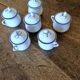 6 old cream pots