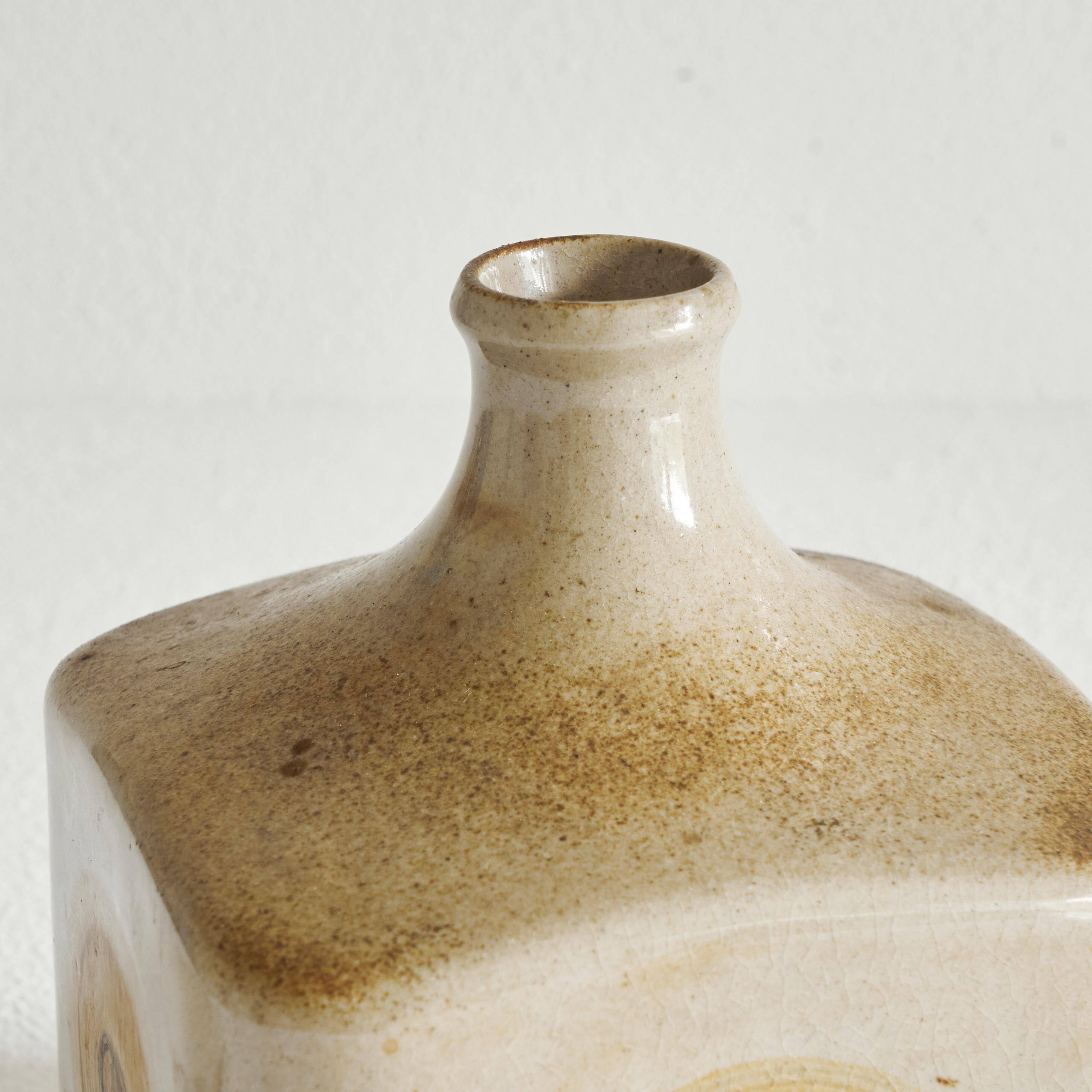 Studio ceramic vase 'Wood Impression' mid-20th century