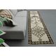 1970s Vintage Turkish Handmade Wool & Cotton Beige Runner Rug 89x320