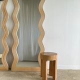 Zigzag rattan foot mirror H:182cm