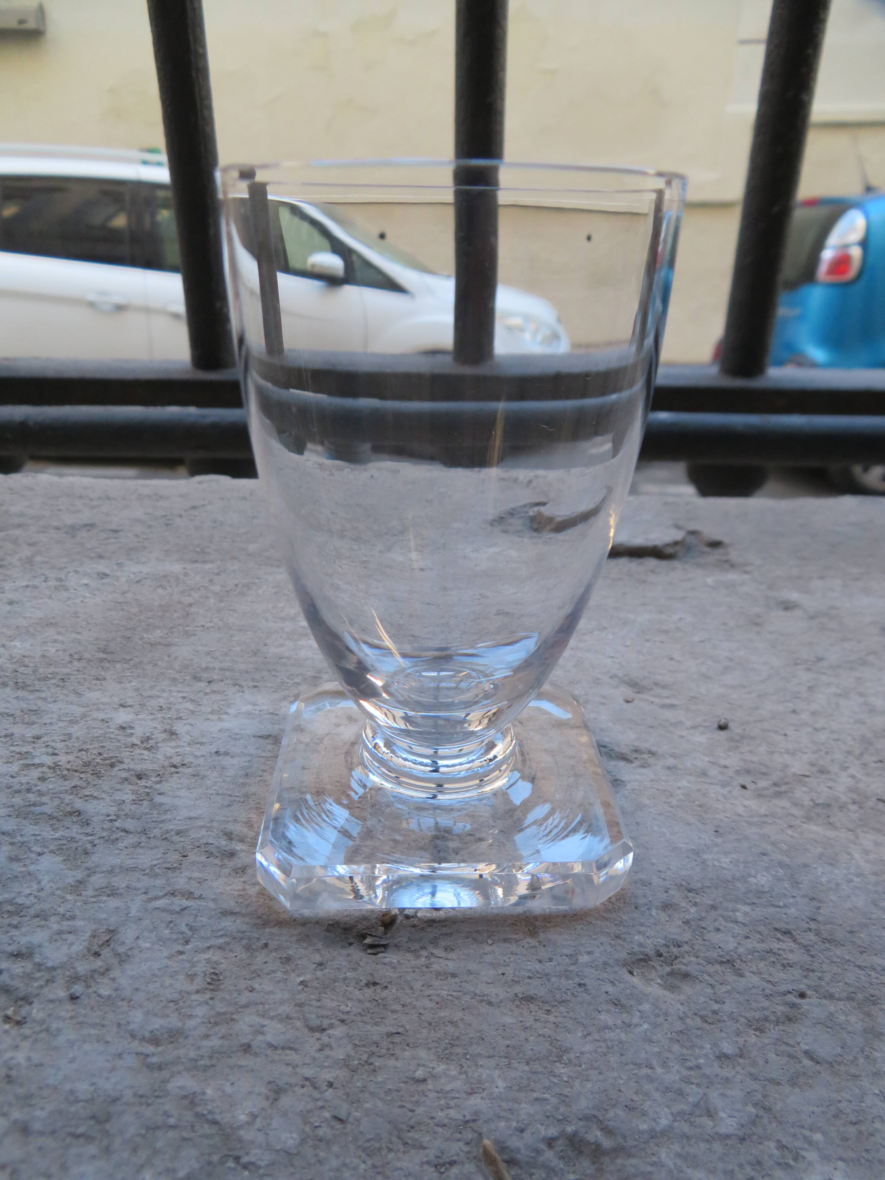 6 port or aperitif glasses 7cl Daum crystal with square base h 8.3cm