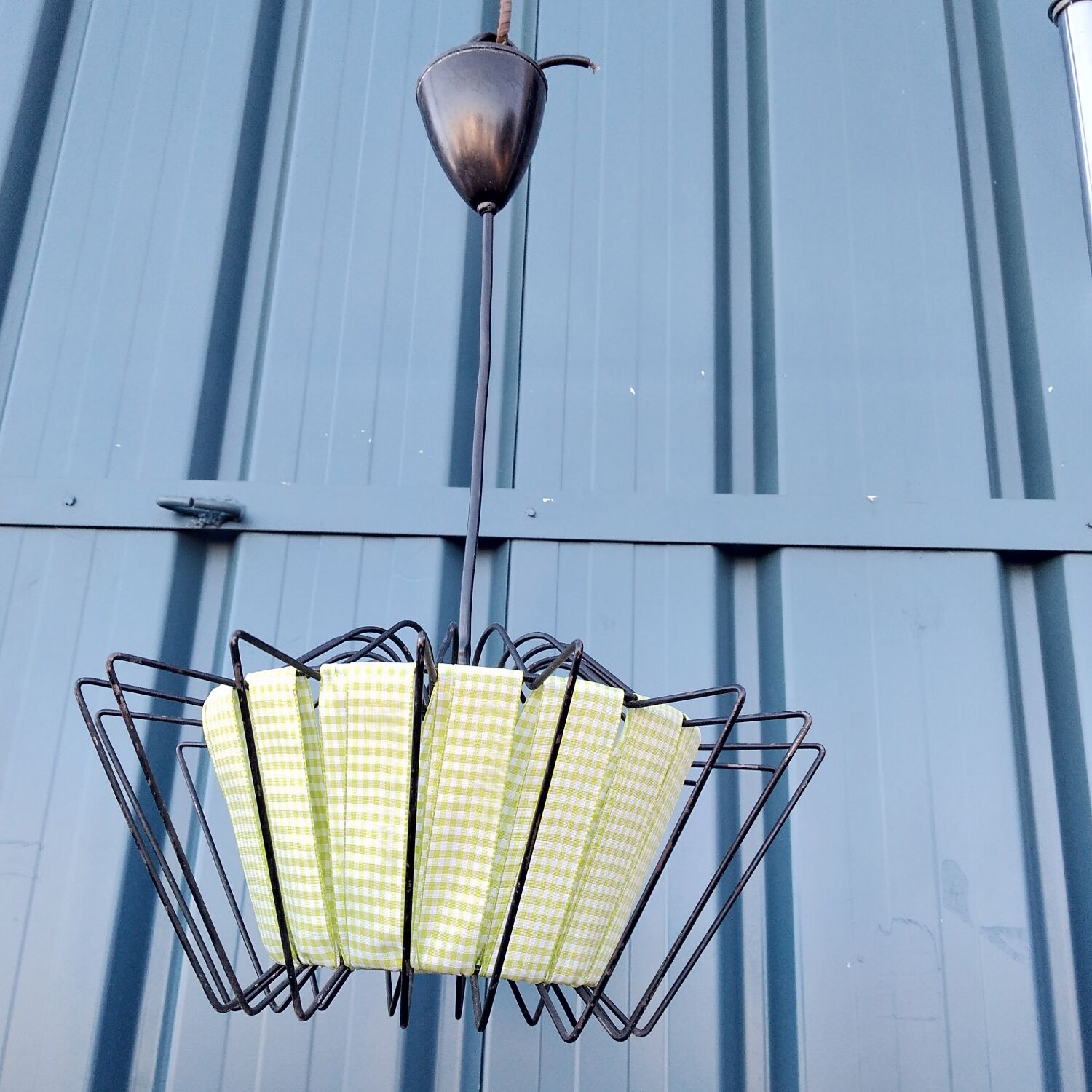 Bardot chandelier in gingham