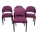 4 vintage chairs in purple fabric