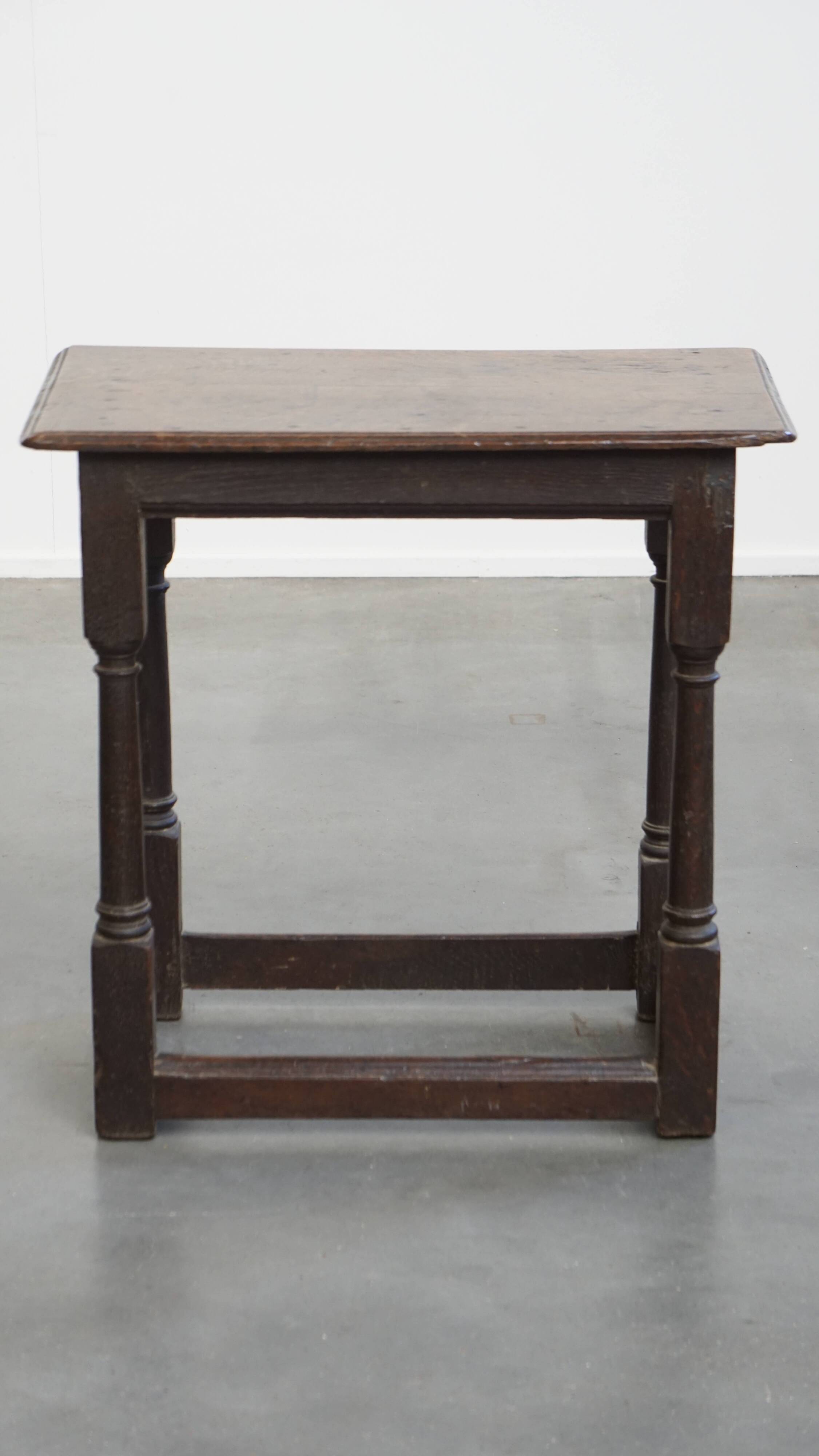 Large Antique English Side Table/Stool