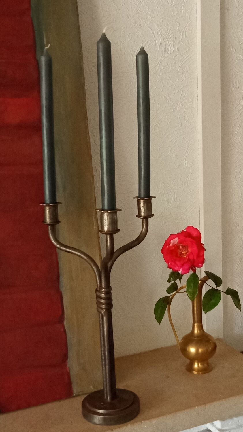 Wrought iron candlestick