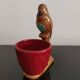 Figurative flowerpot Parrot slip brown blue/green