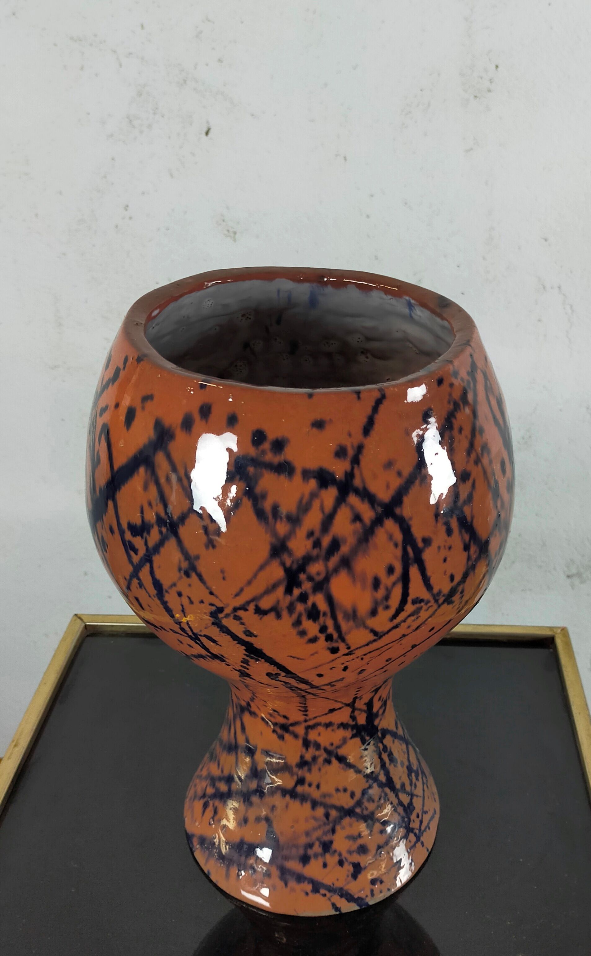 Stoneware vase signed Lucien Chevalier
