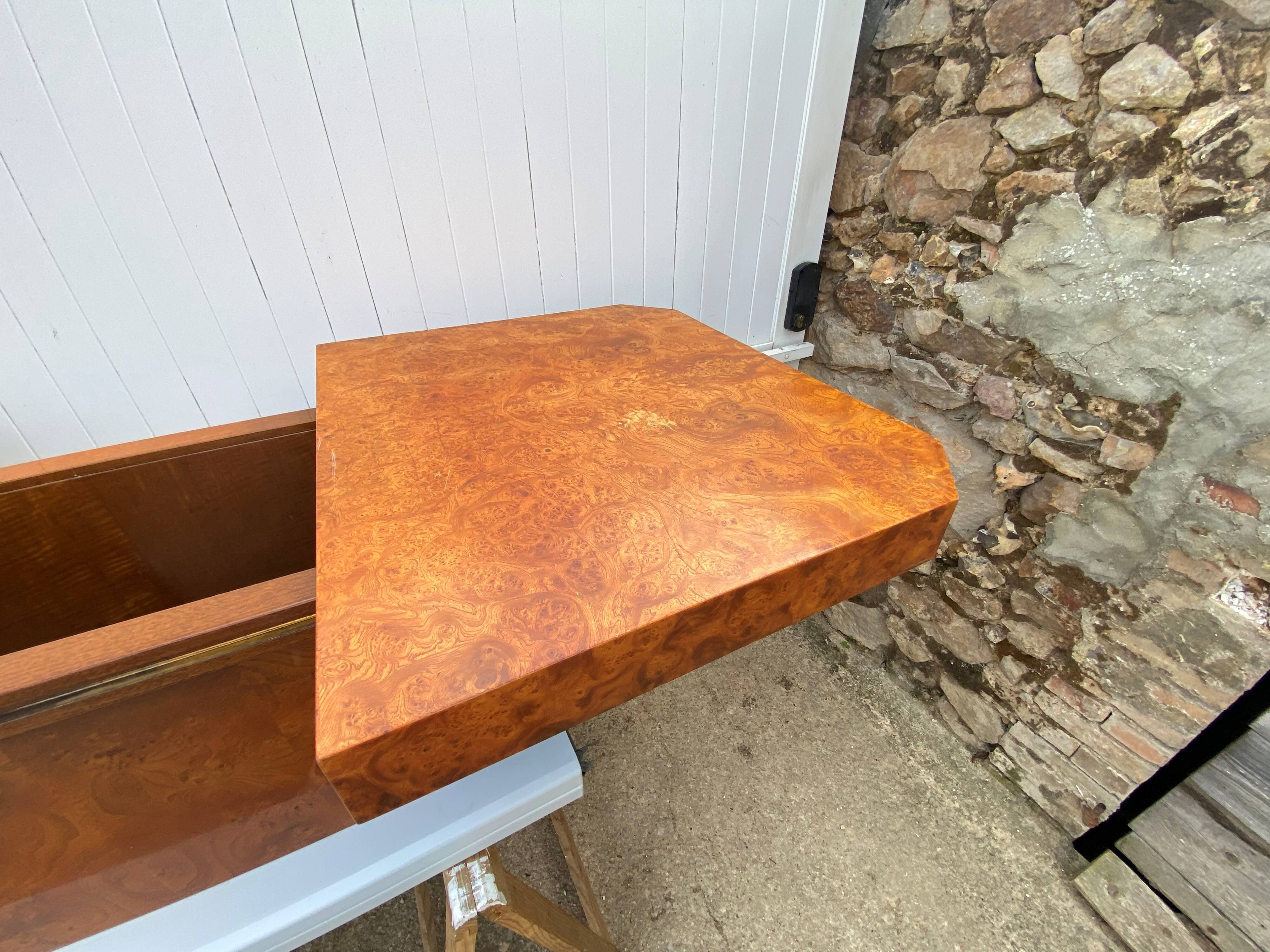Elm burl coffee table/bar