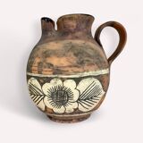 Handcrafted pottery pitcher from the 50s