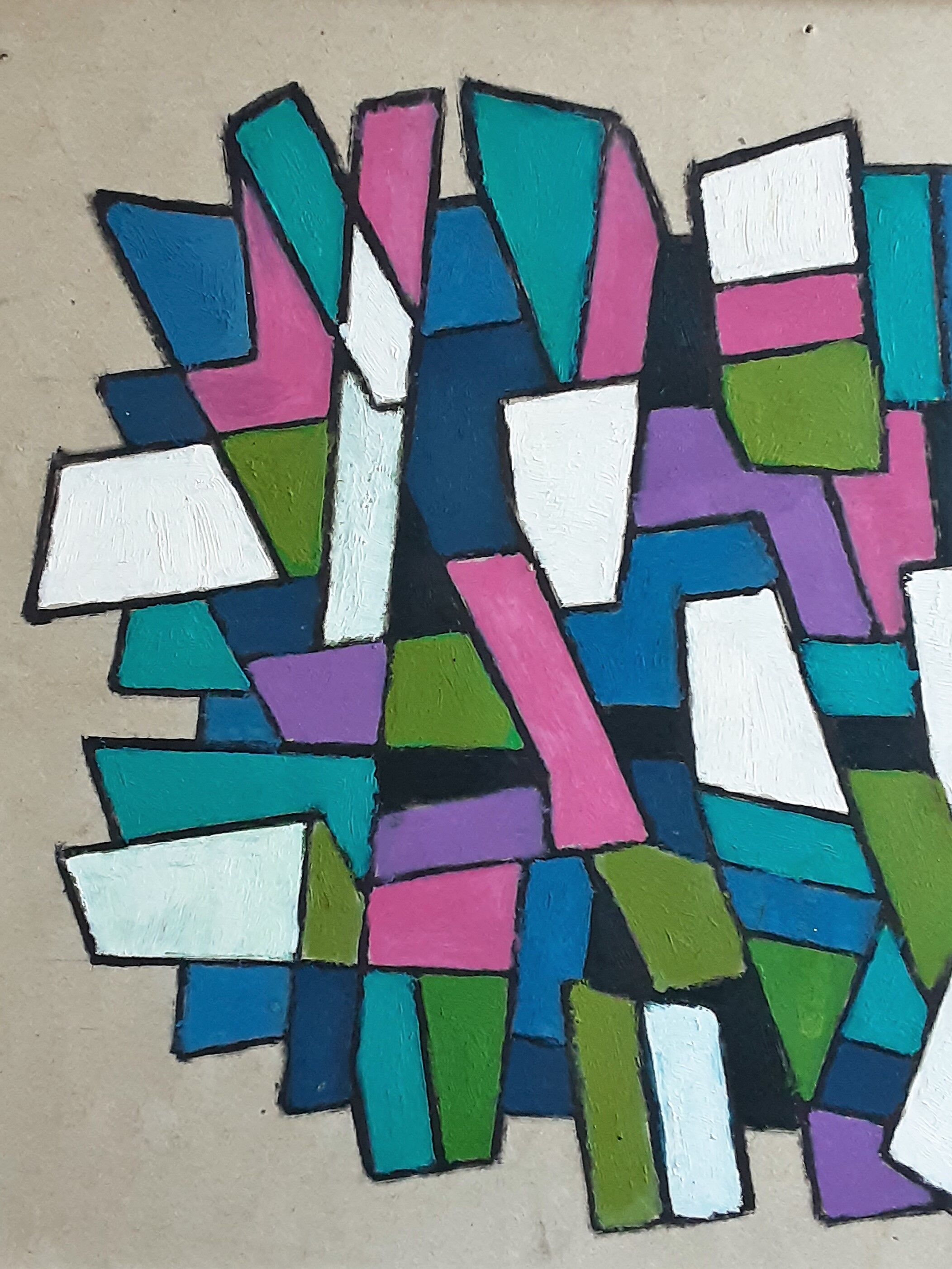 Abstract composition 70's by Robert de FERAUDY 1979