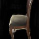 Vintage green velvet seat chair TBE