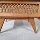 Wooden and rattan chiffonnnier 6 drawers