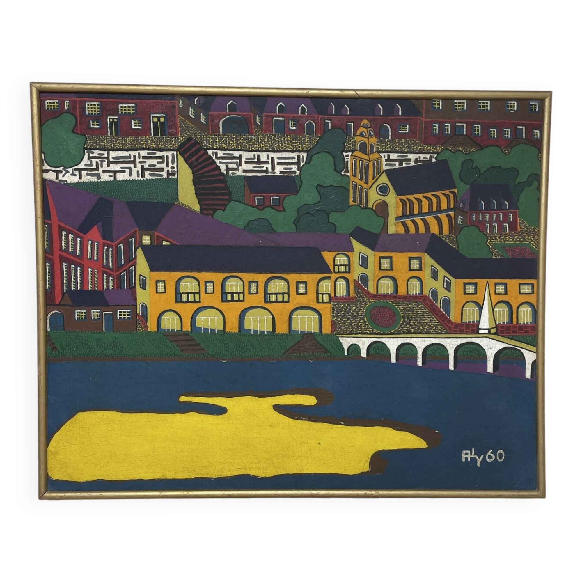 Peinture la rivière jaune