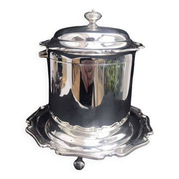 Victorian silver-plated biscuit tin