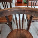 4 dark Luterma bistro chairs, sanded. Painting possible.