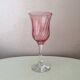 Set of 6 pastel colors 80s crystal wine glasses