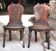 Pair of antique carved wooden chairs
