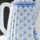 Grande cafetière Oscar Shaller de 1909 en porcelaine Fleur de Lys