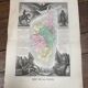 Old illustrated map of Corsica