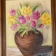 Original Swedish Mid-Century Oil on Panel " Still Life" by Solveig Dahlberg - Vintage & Framed