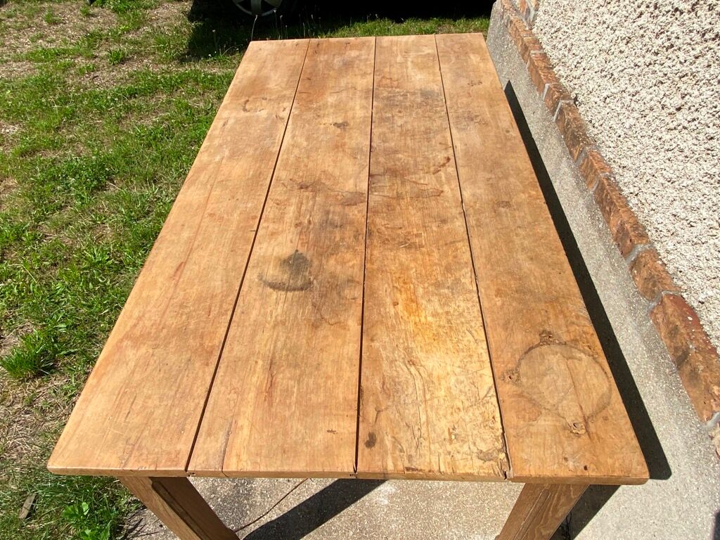 Farm table dining kitchen with solid wood dining 1950 150x79x72cm