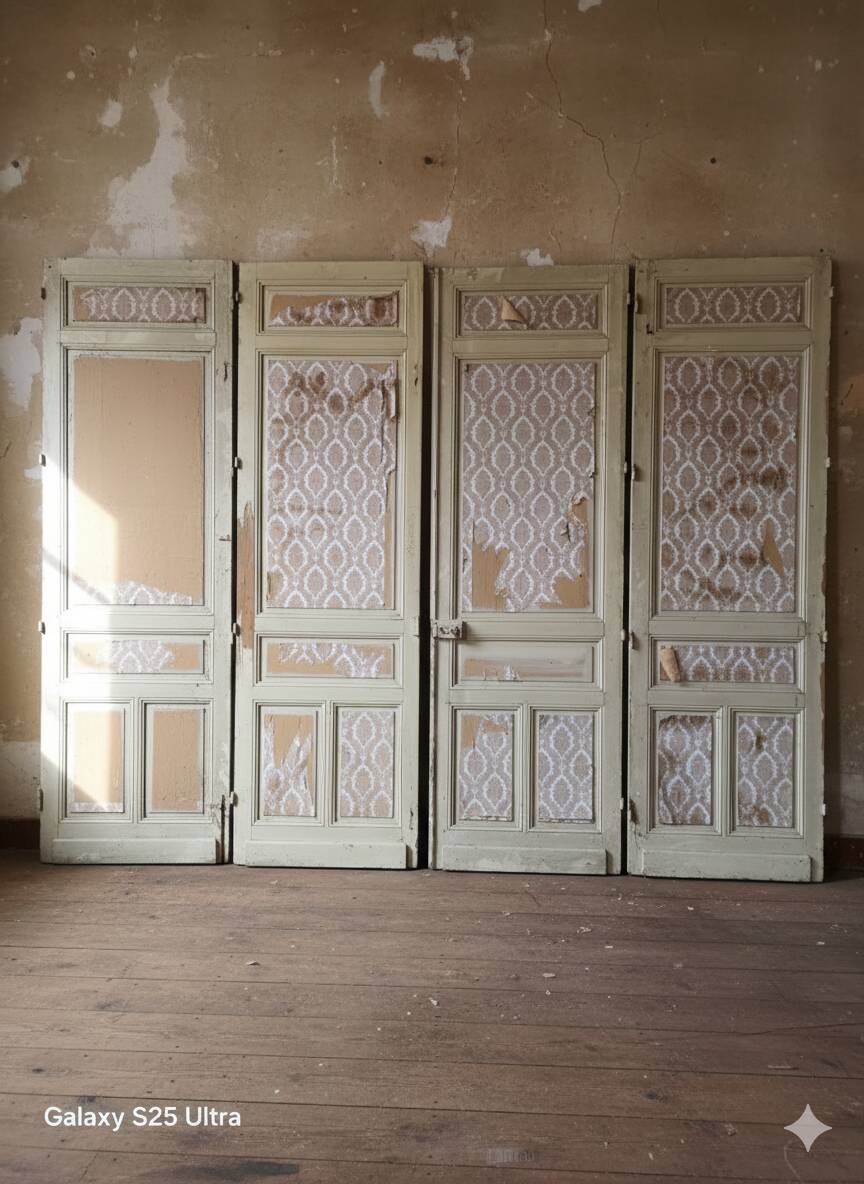 4 old partition doors from the 19th century