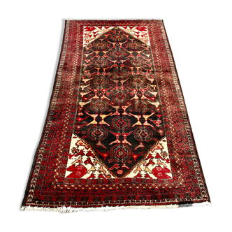 Tapis persan ancien en laine noué main