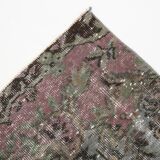Tapis de course vintage bordeaux doux fait à la main 3x9