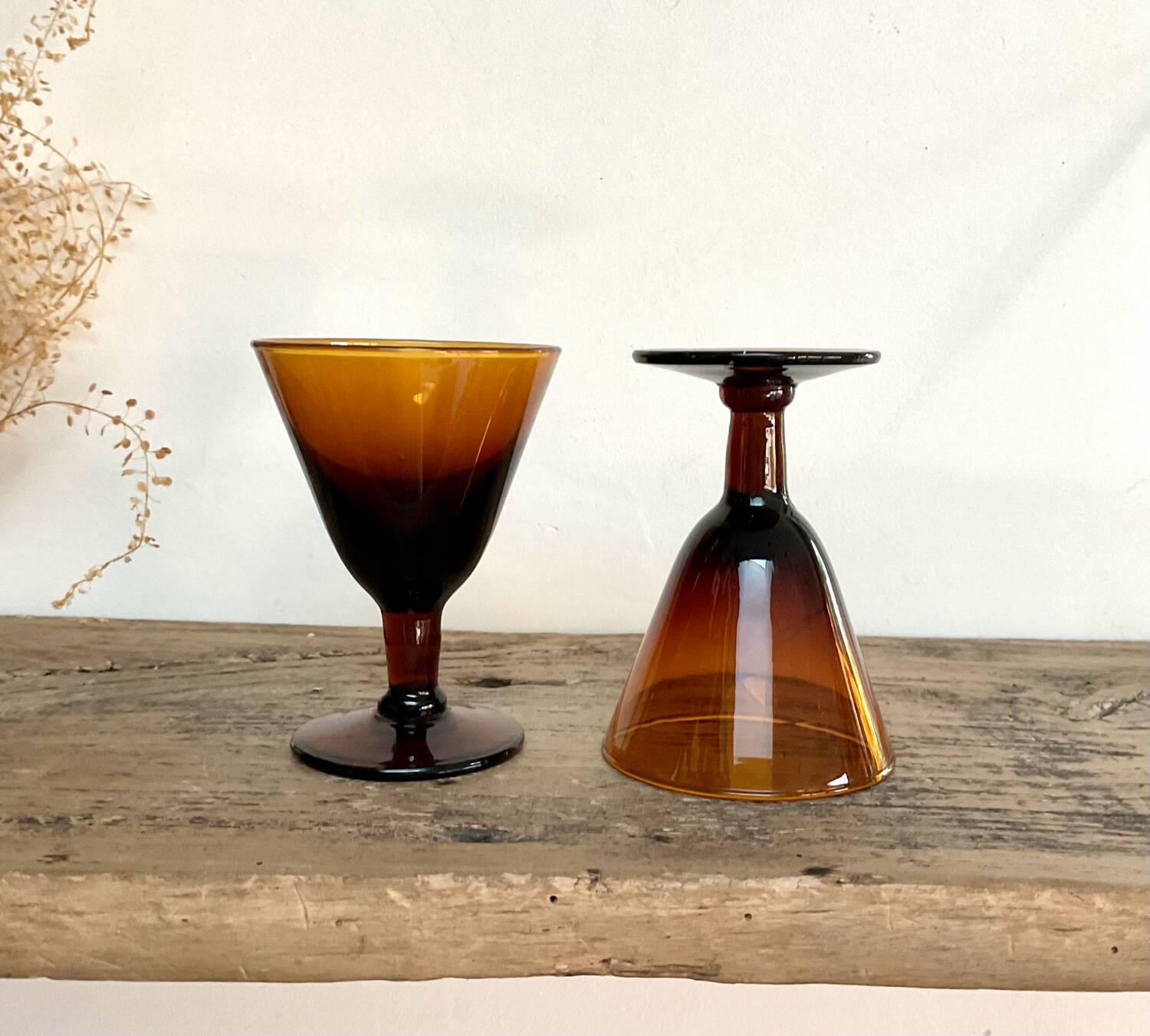 Lot 6 Verres Ambrés 240 Ml - Verres Home ESPRIT Élégants Et Résistants