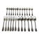 Boulenger 24-piece silver-plated metal cutlery set, forks and spoons