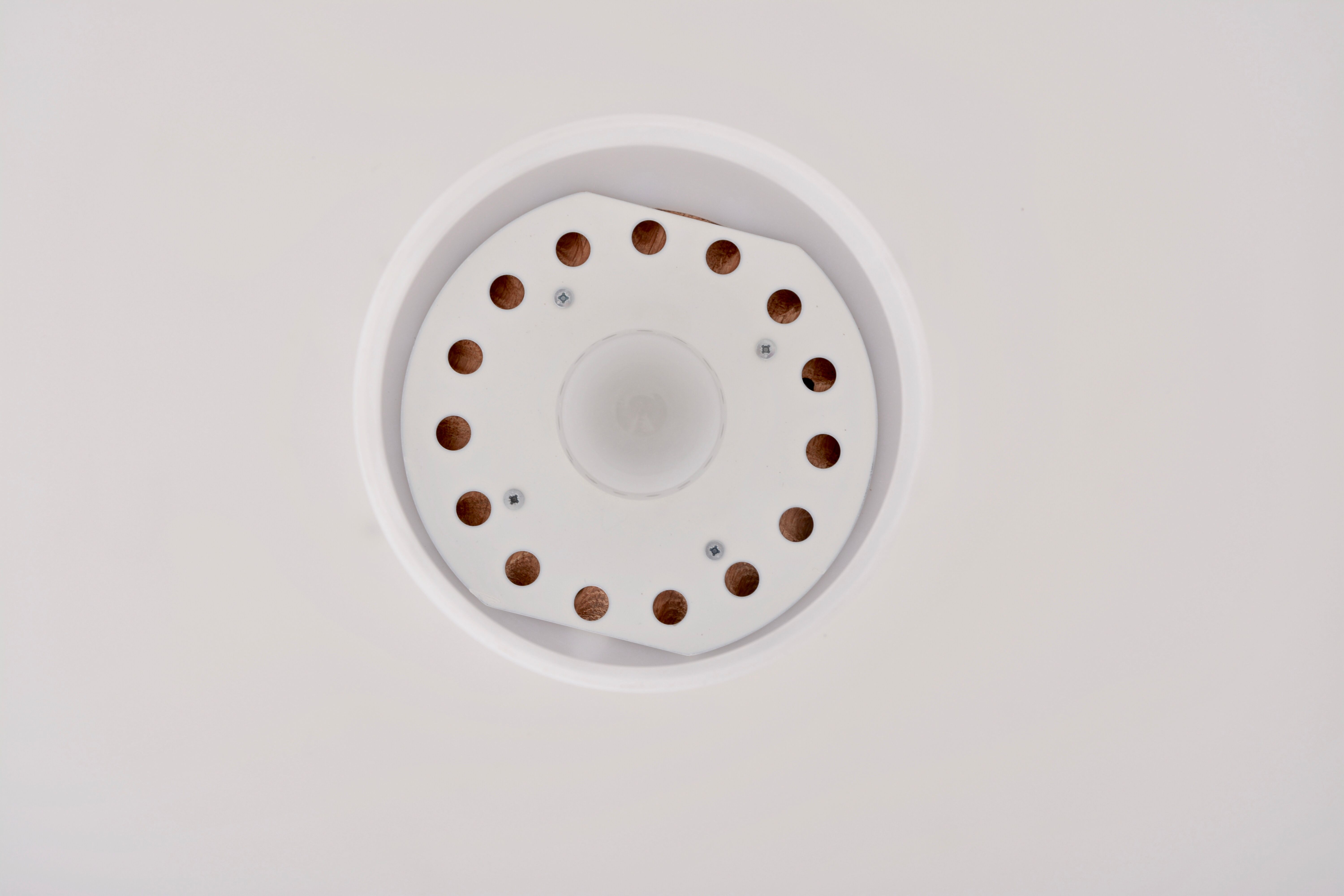 White Mid-Century Modern pendant model "Ufo" by Uno and Östen Kristiansson