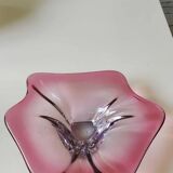 Vide poche forme florale libre. Aux tons roses. Style Murano. Diam 24 cm