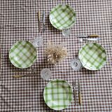 La Redoute x Selency set of 4 semi-deep green plates