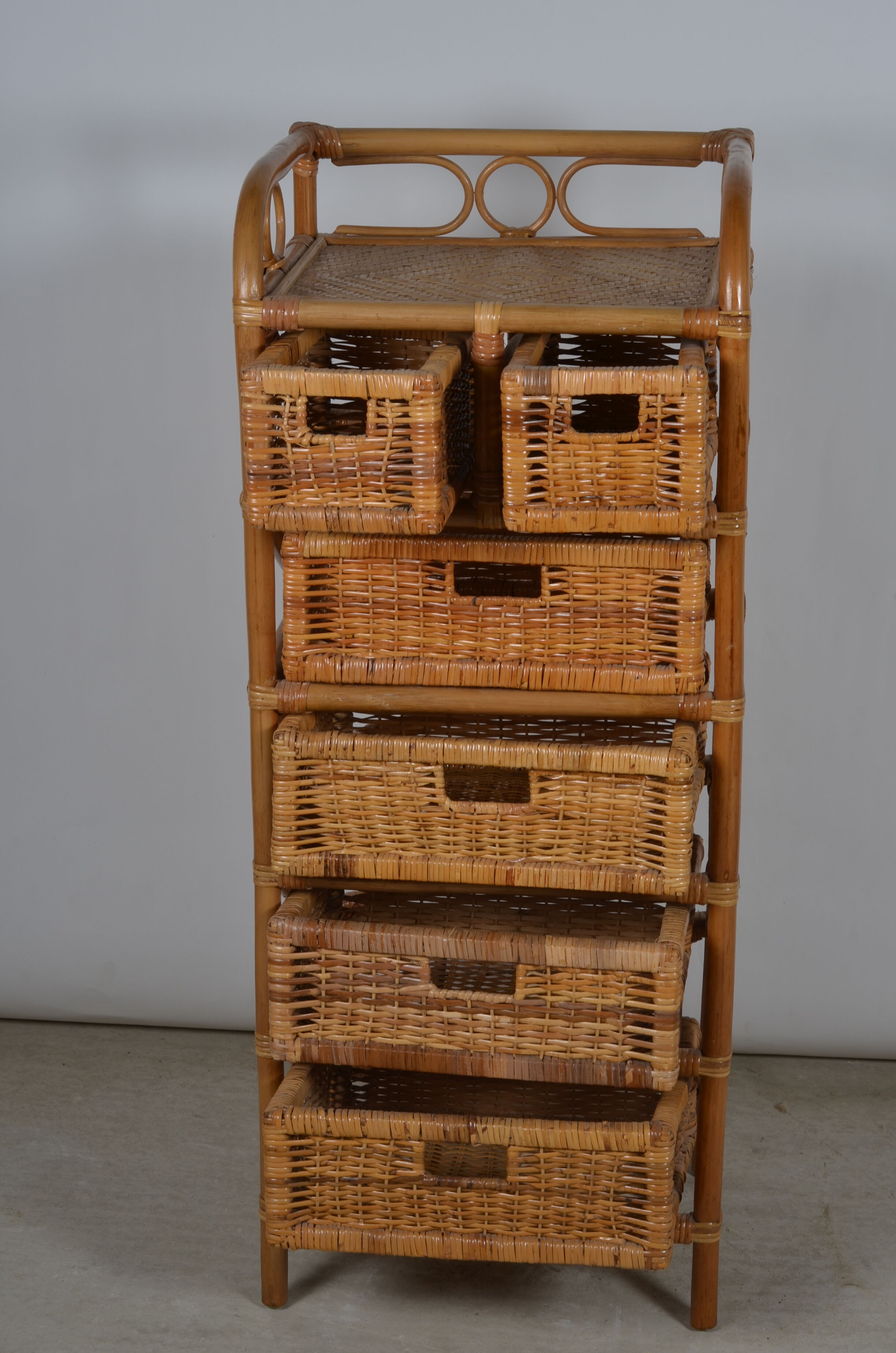 Rattan chest of drawers