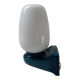 Scandinavian wall lamp in opaline globe and polycarbonate base 70s