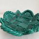 Vintage woven ceramic fruit bowl basket