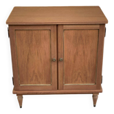 Buffet meuble vinyle vintage Louis XVI décapé en acajou massif 1960