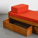Lit banquette by Pierre Guariche, La Plagne, around 1965.