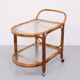 Rohe Noordwolde Rattan Serving Trolley 1960s