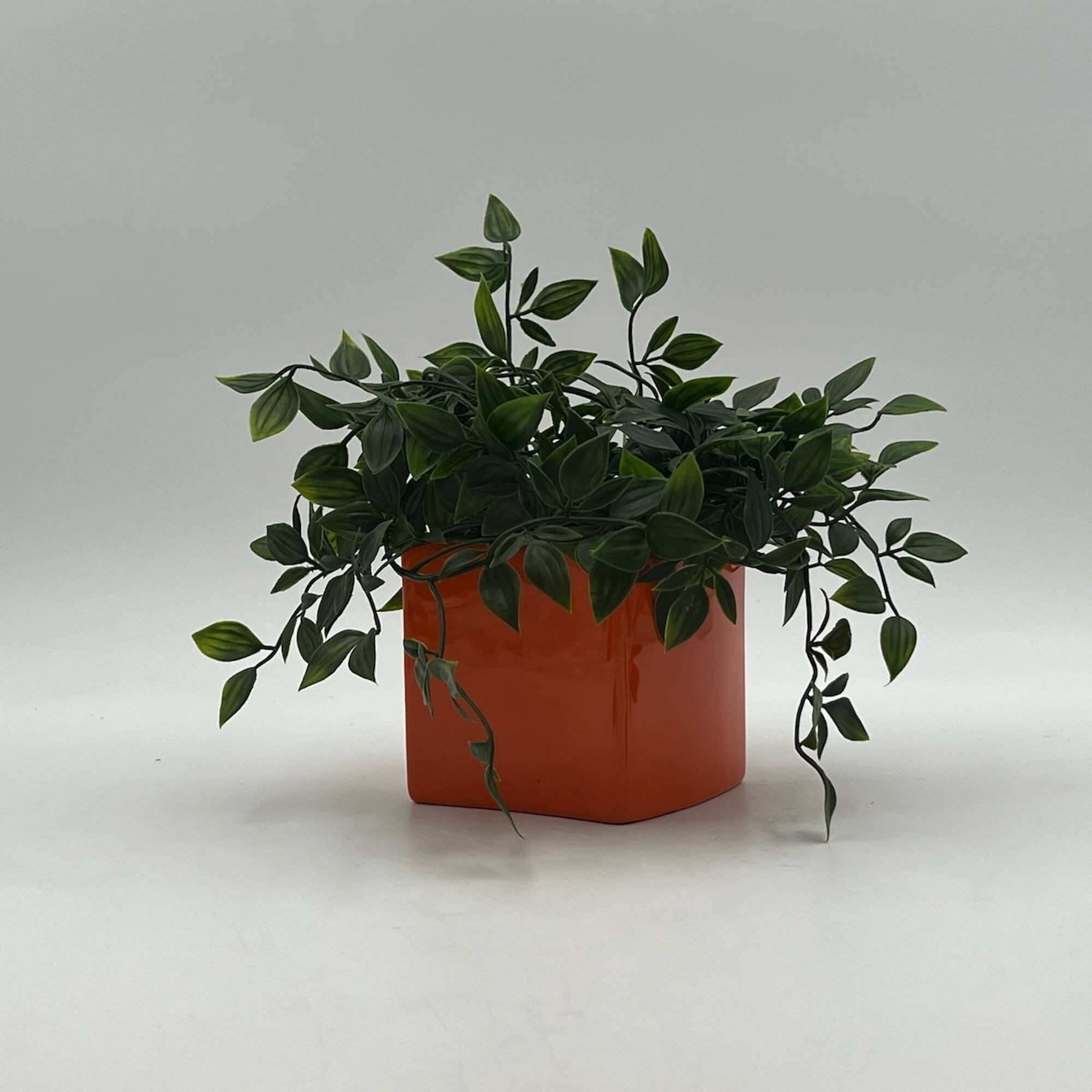 Gabbianelli Space Age Ceramic Vases in Orange and White, 1960s